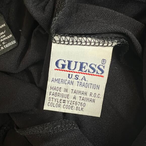 90s Vintage Guess Jeans Black Studded Midi Slip Dress Small - Picture 6 of 8